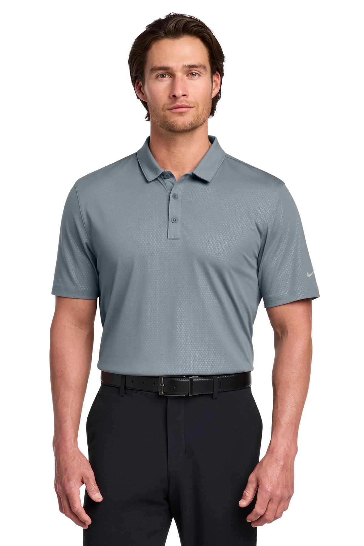 Custom Embroidery or DTF Print - Nike Dri-FIT Embossed Tri-Blade Polo. 838964