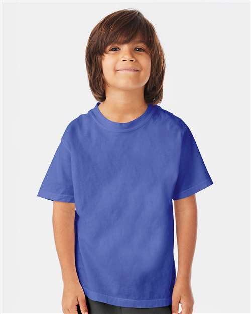 Custom Embroidered - ComfortWash by Hanes - Youth Garment-Dyed T-Shirt - GDH175