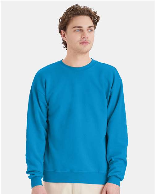 Custom Embroidered - Hanes - Unisex EcoSmart® Crewneck Sweatshirt - Teal - P160