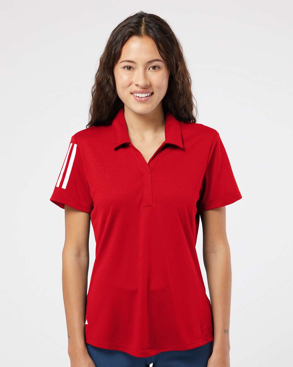 Custom Embroidery - Adidas - Women's Floating 3-Stripes Polo - A481