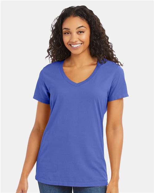 Custom Embroidered - ComfortWash by Hanes - Women's Garment-Dyed V-Neck T-Shirt - GDH125