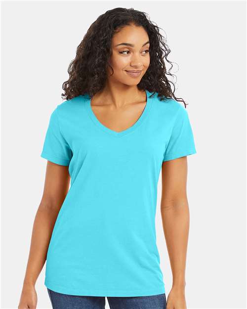 Custom Embroidered - ComfortWash by Hanes - Women's Garment-Dyed V-Neck T-Shirt - GDH125