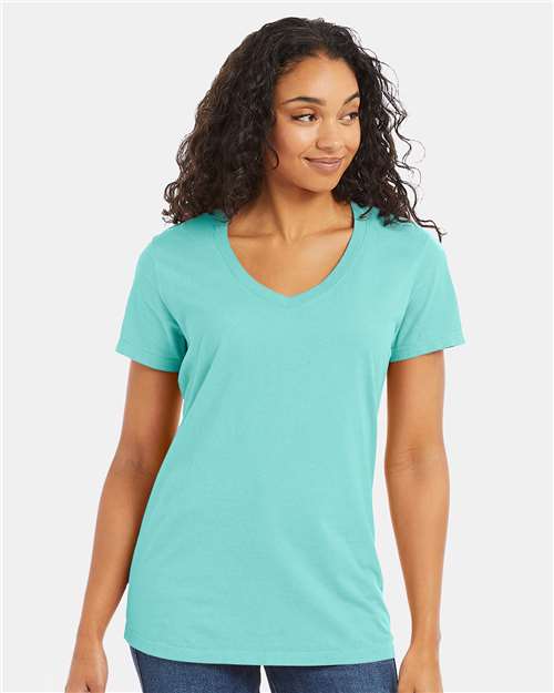 Custom Embroidered - ComfortWash by Hanes - Women's Garment-Dyed V-Neck T-Shirt - GDH125