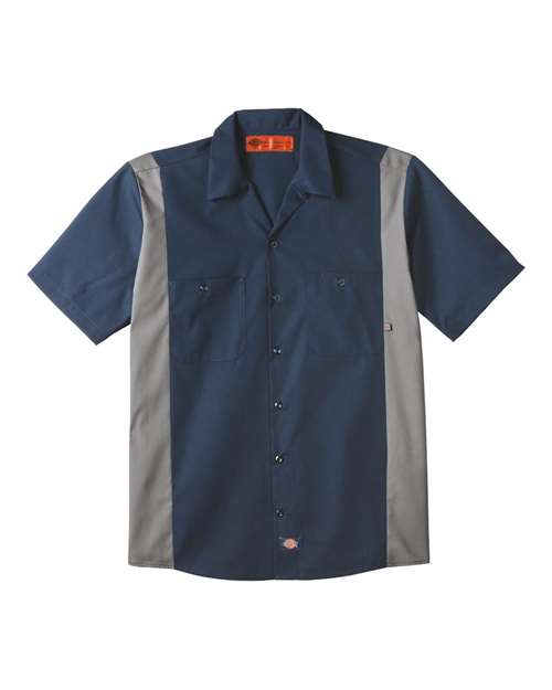 Custom Embroidered - Dickies - Men's Industrial Colorblocked Short Sleeve Shirt - LS524