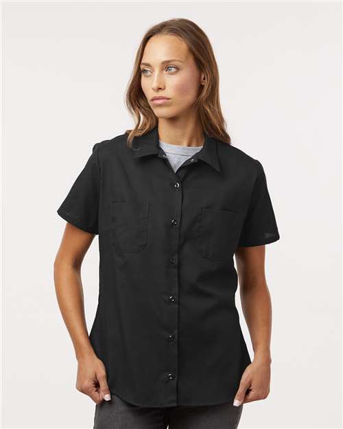 Custom Embroidered - Dickies - Women's Industrial Short Sleeve Work Shirt - 5350