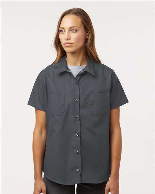 Custom Embroidered - Dickies - Women's Industrial Short Sleeve Work Shirt - 5350