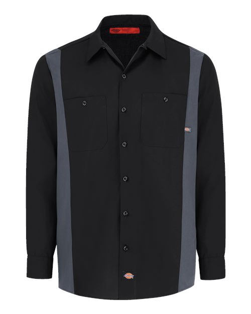 Custom Embroidered - Dickies - Men's Industrial Colorblocked Long Sleeve Shirt - 5524