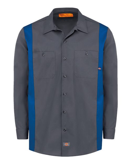 Custom Embroidered - Dickies - Men's Industrial Colorblocked Long Sleeve Shirt - 5524