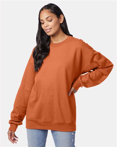 Custom Embroidered - Hanes - Unisex Ultimate Cotton® Crewneck Sweatshirt - Pumpkin - F260