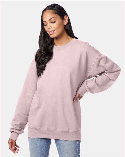 Custom Embroidered - Hanes - Unisex Ultimate Cotton® Crewneck Sweatshirt - Pale Pink - F260