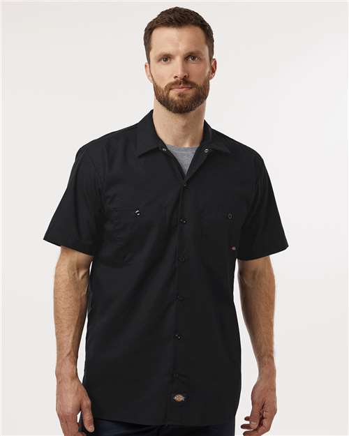 Custom Embroidered - Dickies - Men's Industrial Short Sleeve Work Shirt - S535