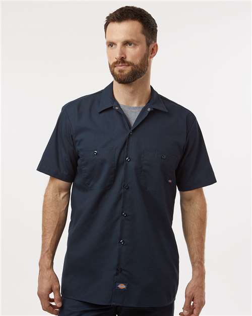 Custom Embroidered - Dickies - Men's Industrial Short Sleeve Work Shirt - S535