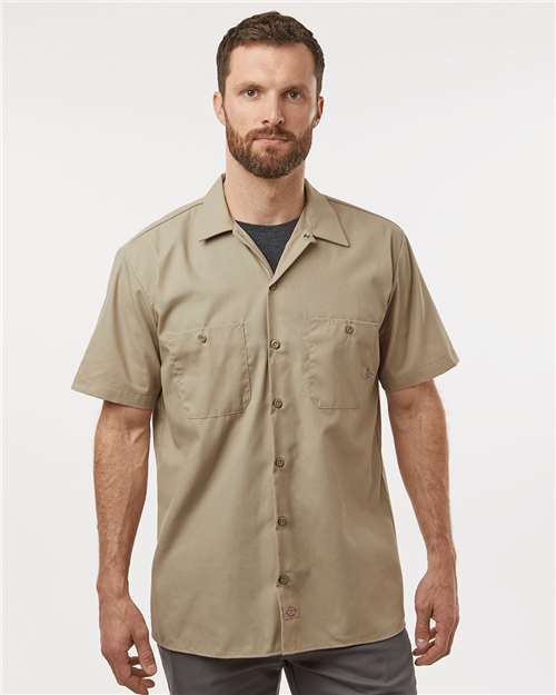 Custom Embroidered - Dickies - Men's Tall Industrial Short Sleeve Work Shirt - S535T