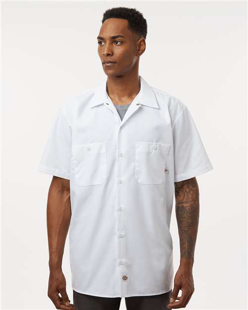 Custom Embroidered - Dickies - Men's Tall Industrial Short Sleeve Work Shirt - S535T