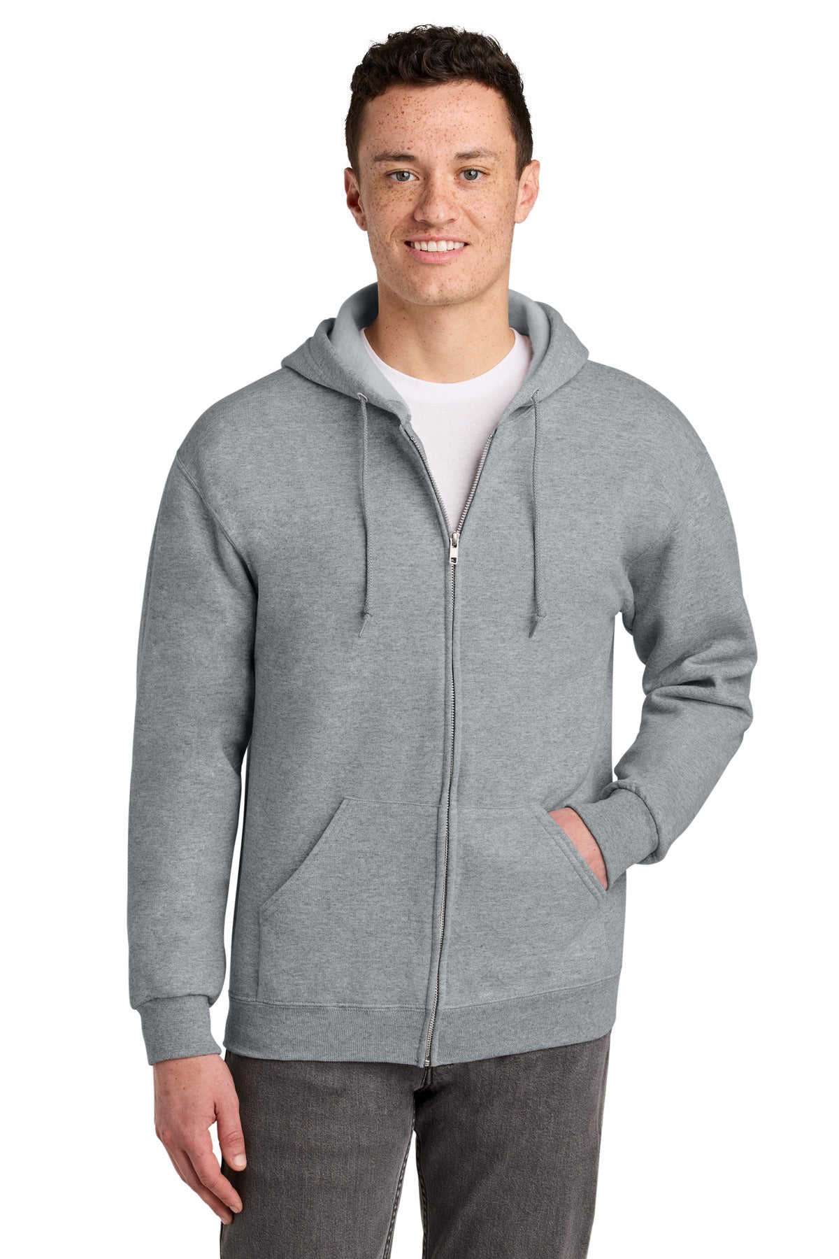 Custom Embroidery or DTF Print - Jerzees ® - NuBlend ® Full-Zip Hooded Sweatshirt. 993M
