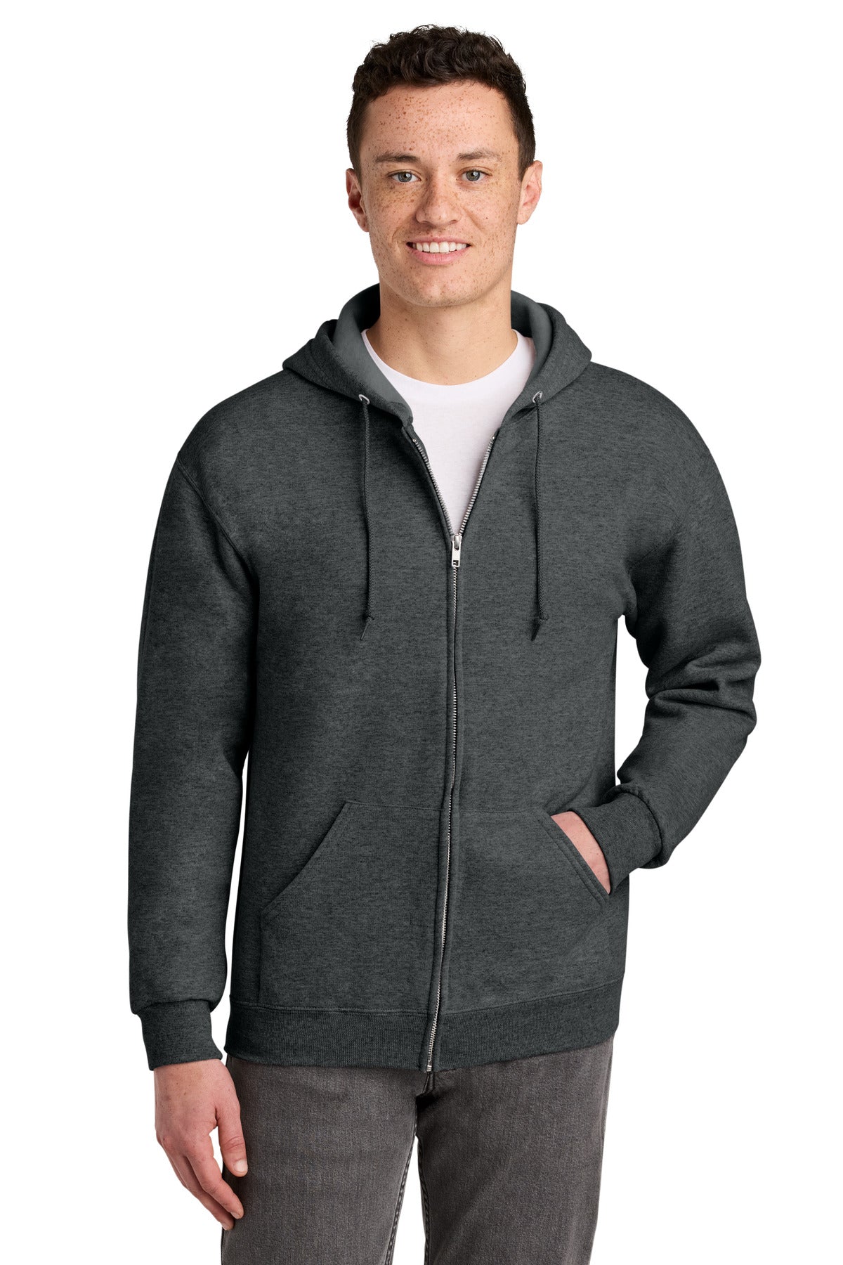 Custom Embroidery or DTF Print - Jerzees ® - NuBlend ® Full-Zip Hooded Sweatshirt. 993M