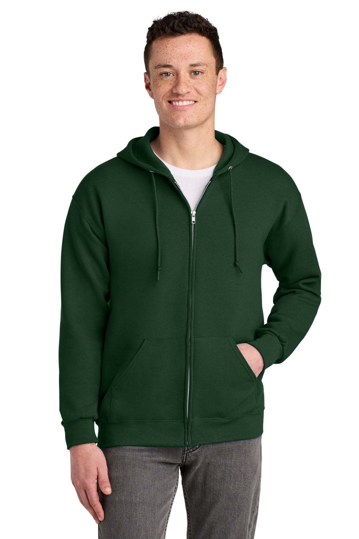 Custom Embroidery or DTF Print - Jerzees ® - NuBlend ® Full-Zip Hooded Sweatshirt. 993M