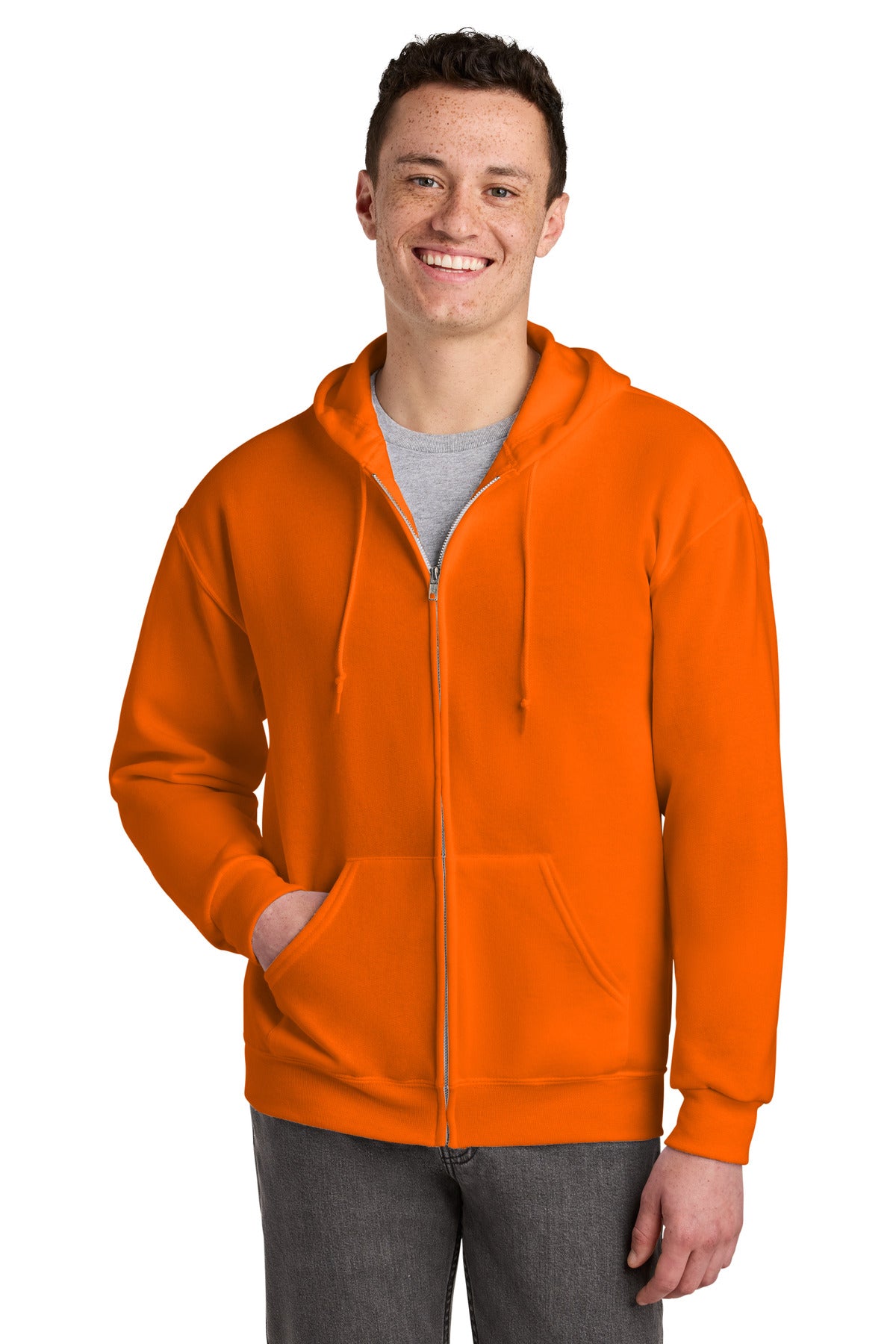 Custom Embroidery or DTF Print - Jerzees ® - NuBlend ® Full-Zip Hooded Sweatshirt. 993M