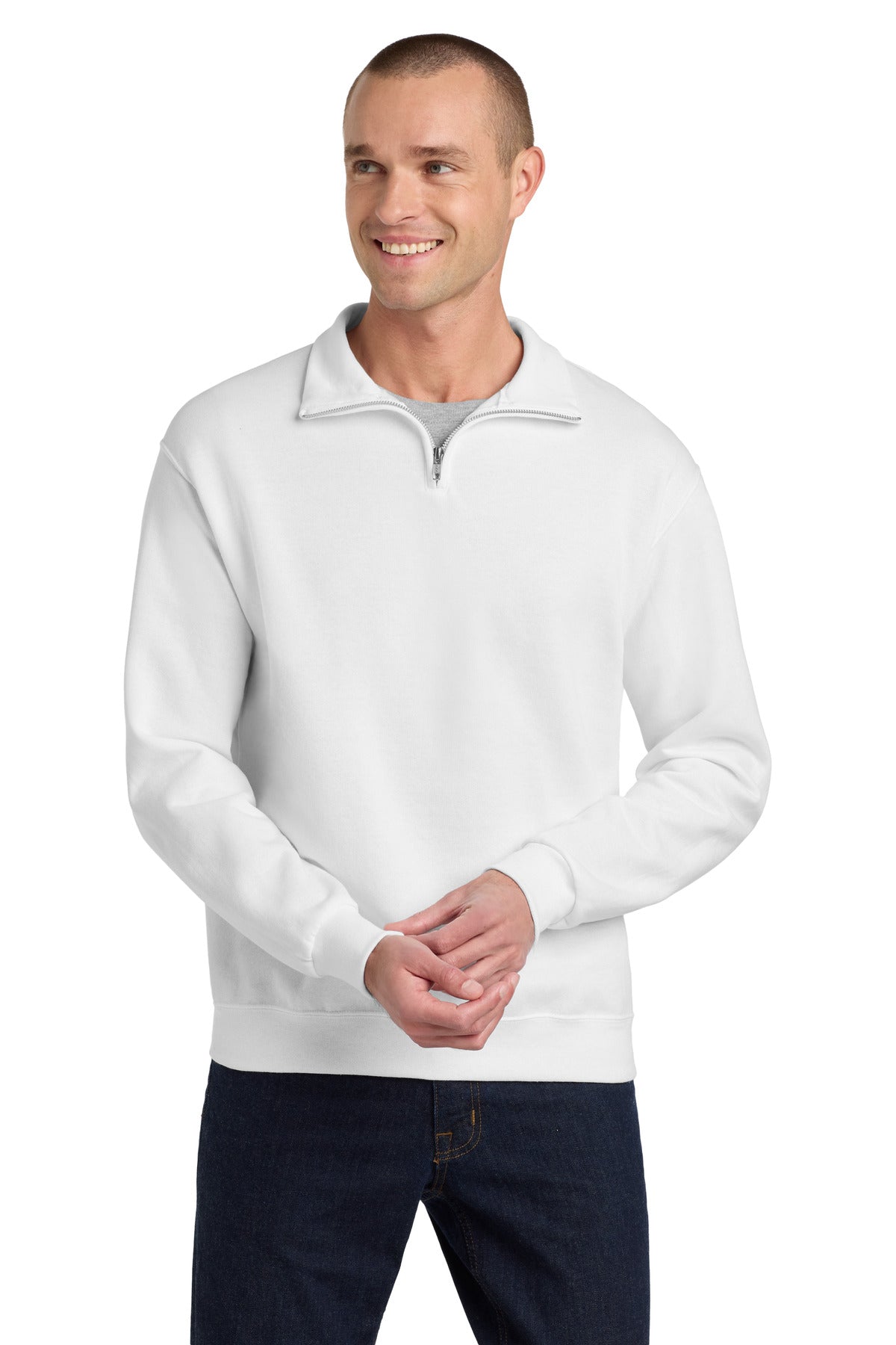 Custom Embroidery or DTF Print - Jerzees ® - NuBlend ® 1/4-Zip Cadet Collar Sweatshirt. 995M