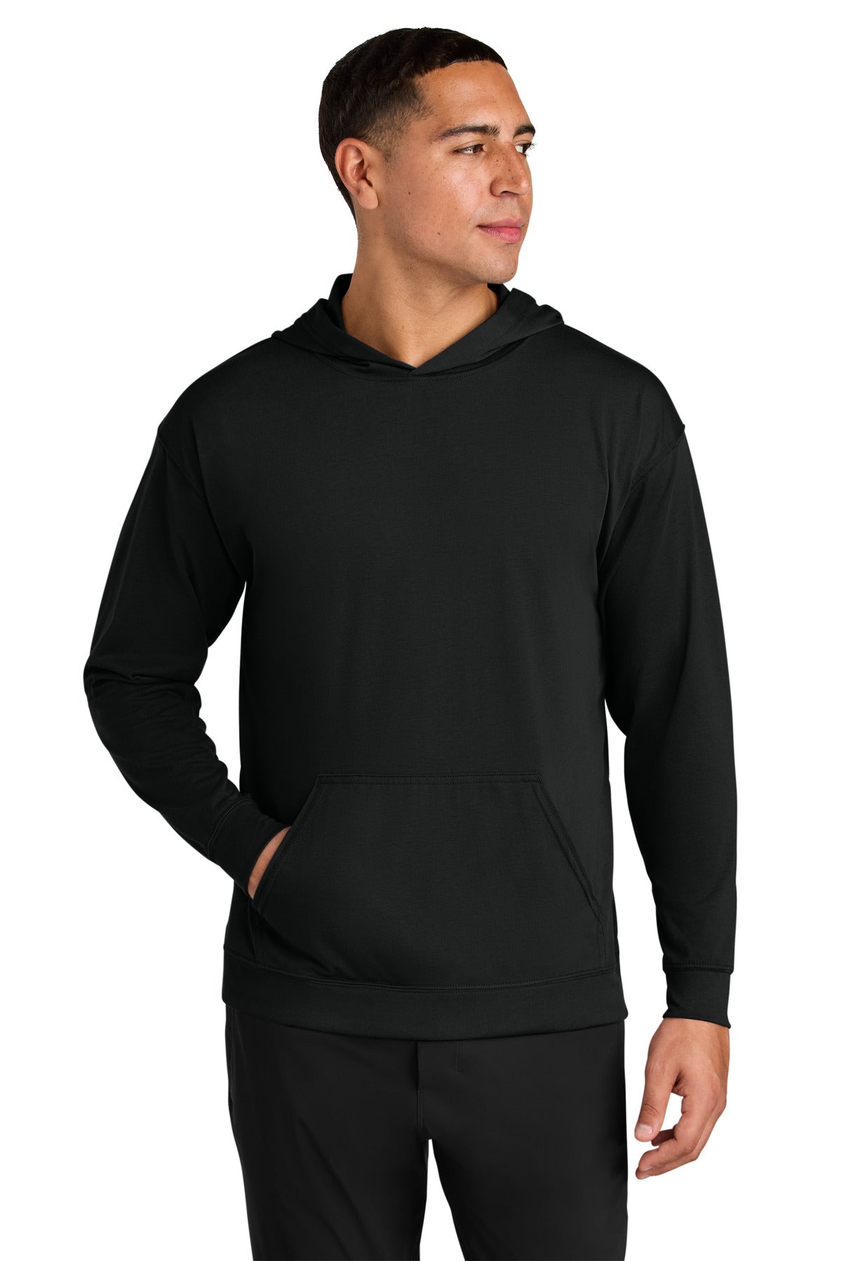 Custom Embroidery or DTF Print - A4 Softek Long Sleeve Hooded Tee A4N3528