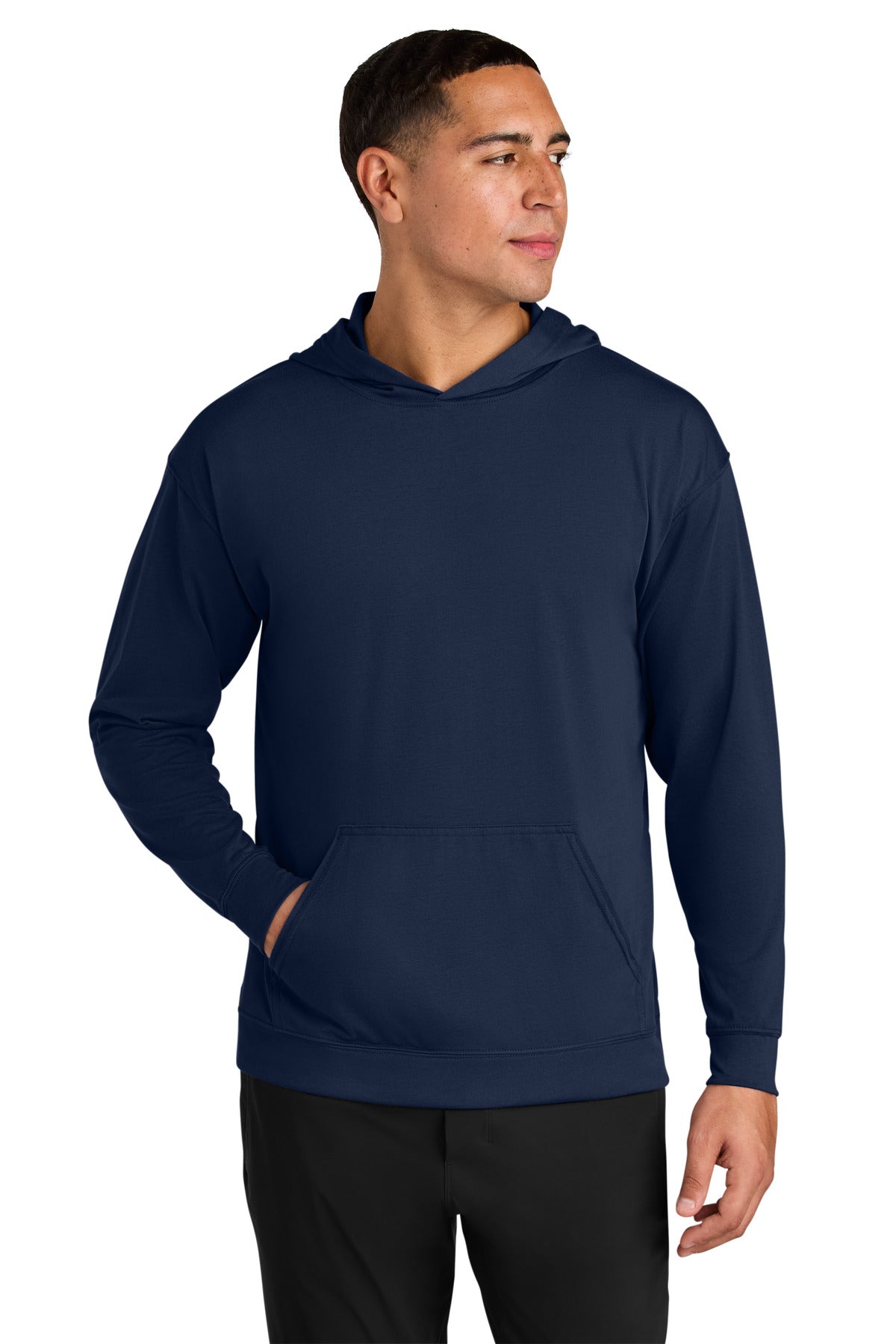 Custom Embroidery or DTF Print - A4 Softek Long Sleeve Hooded Tee A4N3528