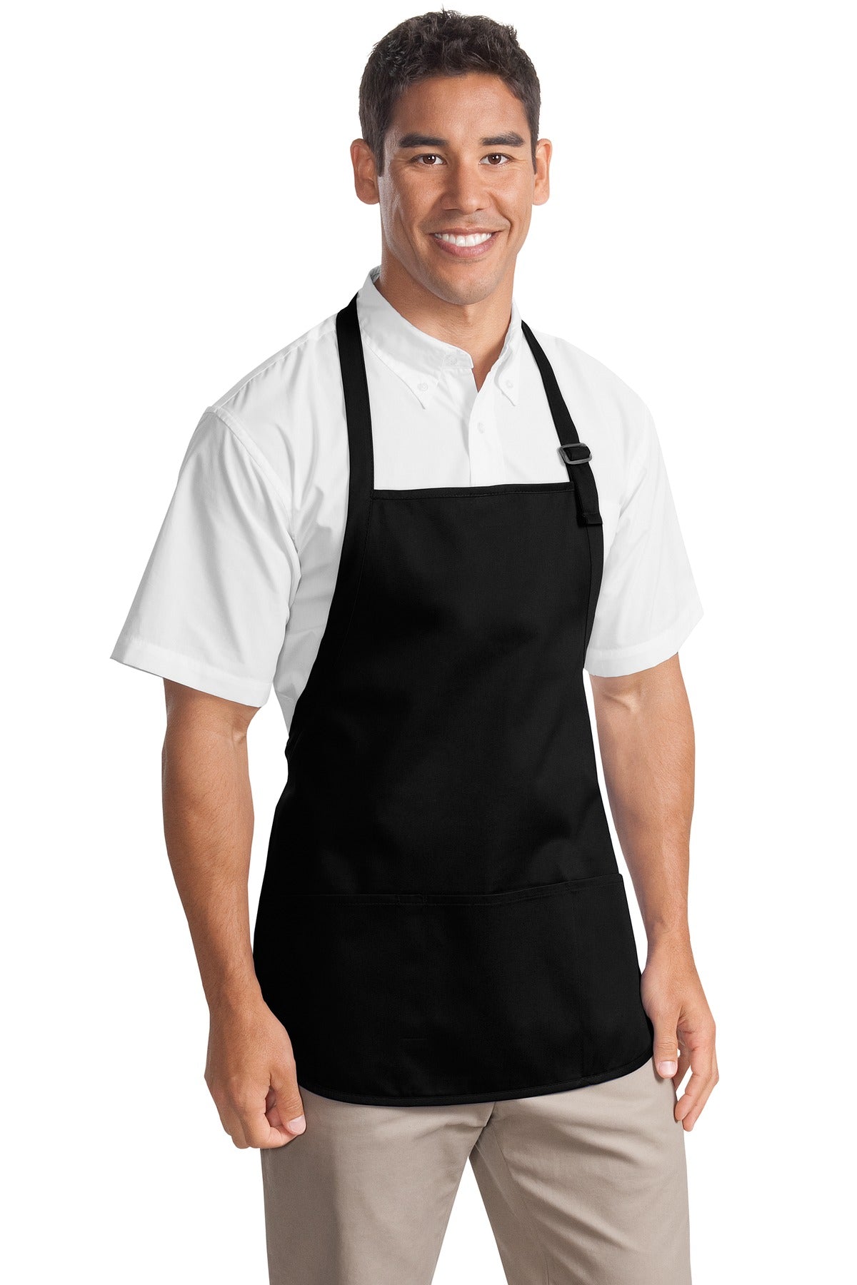 Custom Embroidery or DTF Print - Port Authority ® Medium-Length Apron with Pouch Pockets. A510