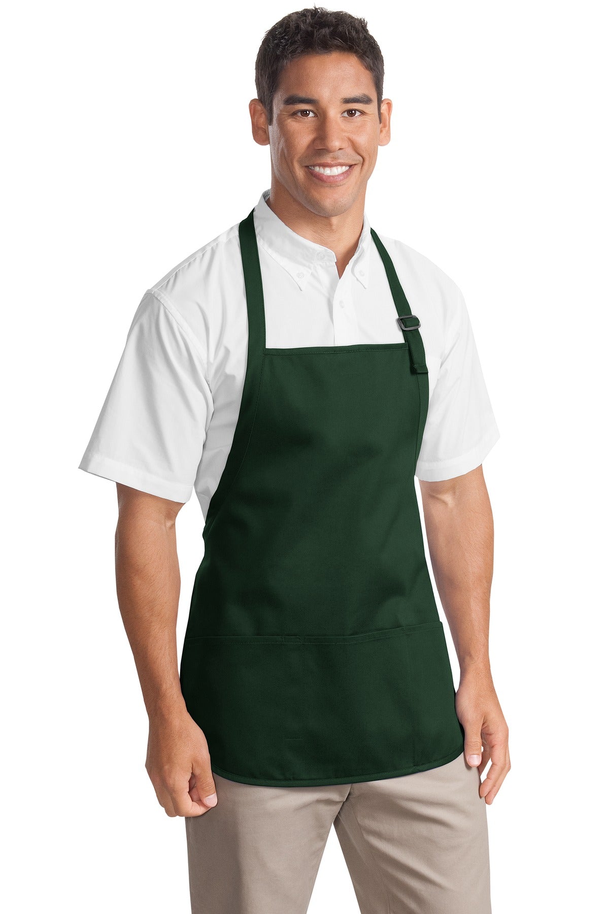 Custom Embroidery or DTF Print - Port Authority ® Medium-Length Apron with Pouch Pockets. A510