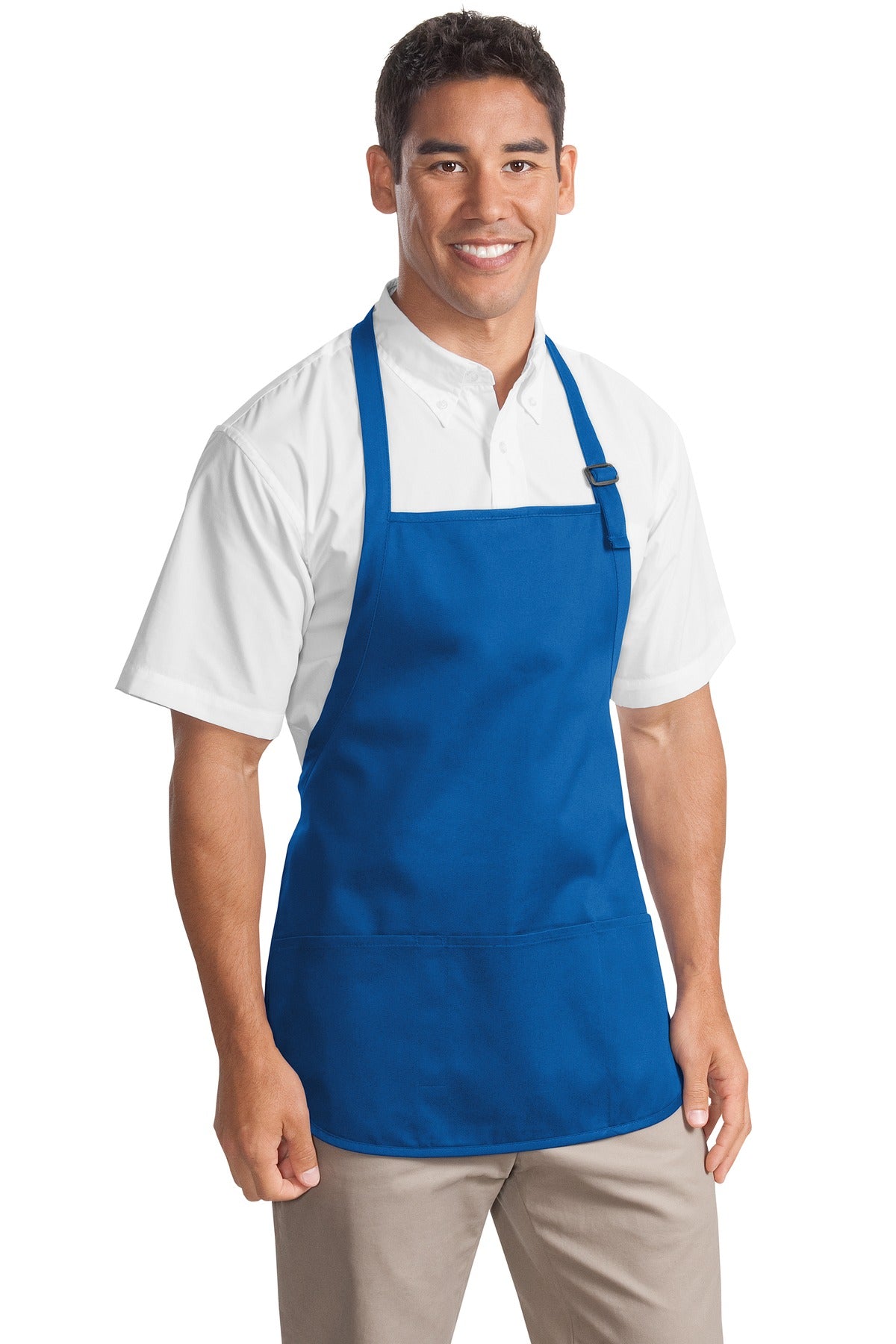 Custom Embroidery or DTF Print - Port Authority ® Medium-Length Apron with Pouch Pockets. A510