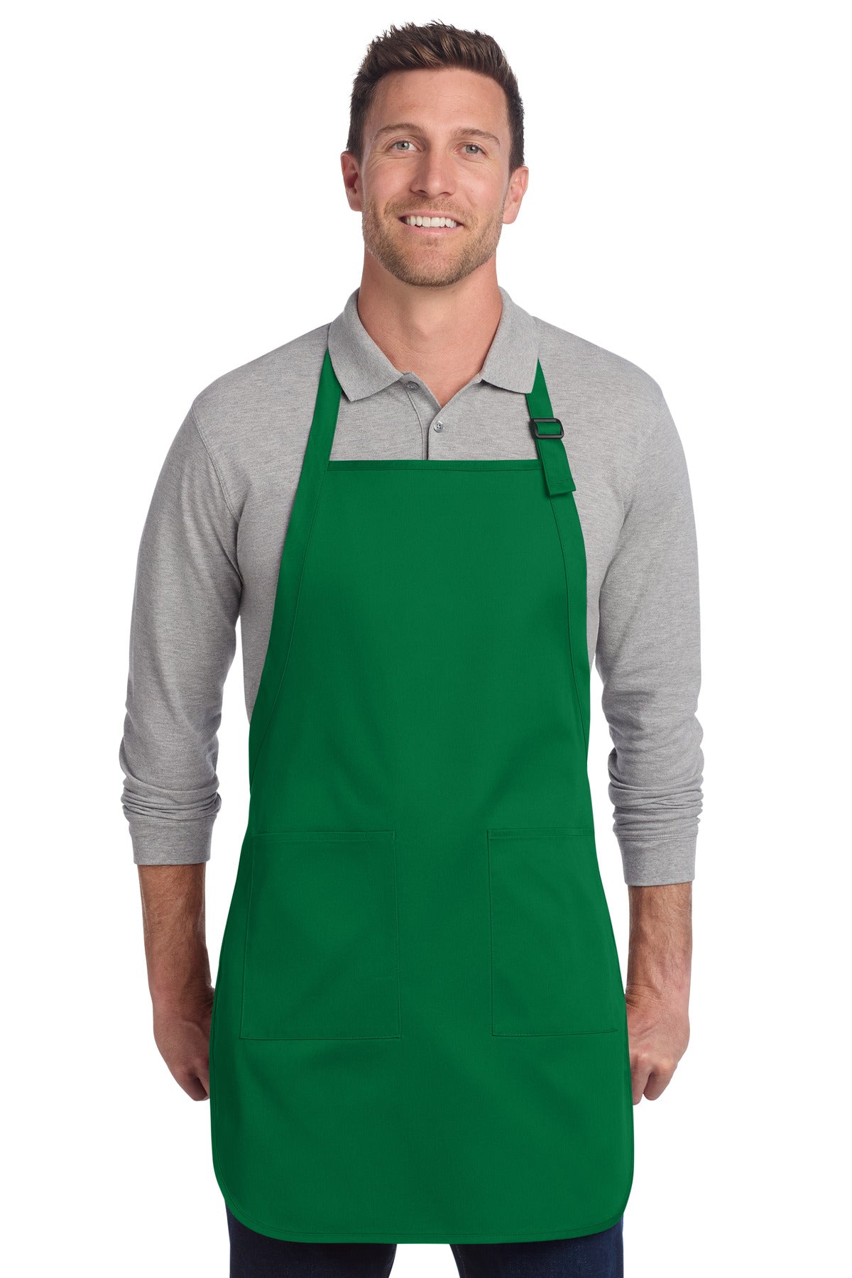 Custom Embroidery or DTF Print - Port Authority ® Full-Length Two-Pocket Bib Apron. A600