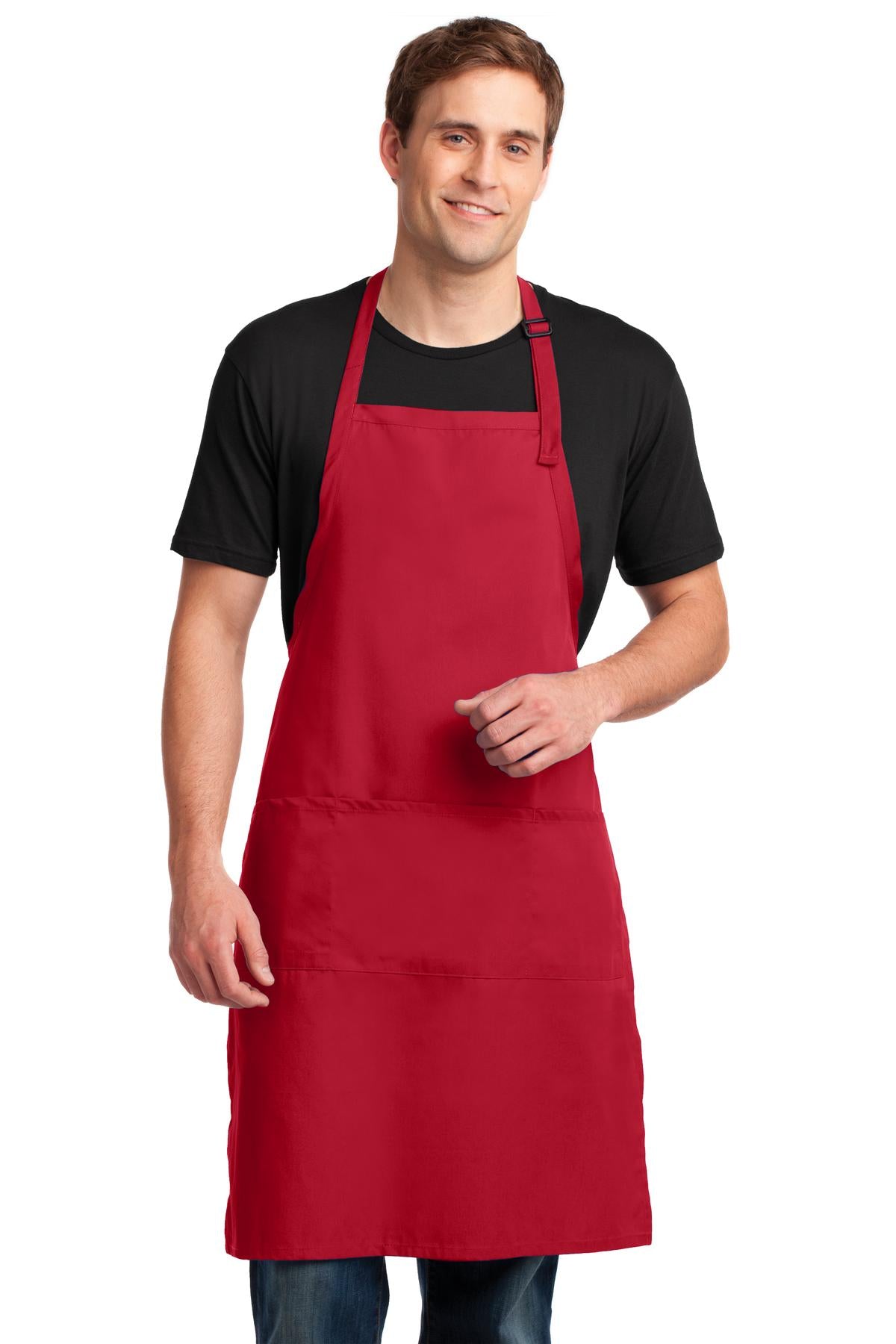 Custom Embroidery or DTF Print - Port Authority ® Easy Care Extra Long Bib Apron with Stain Release. A700