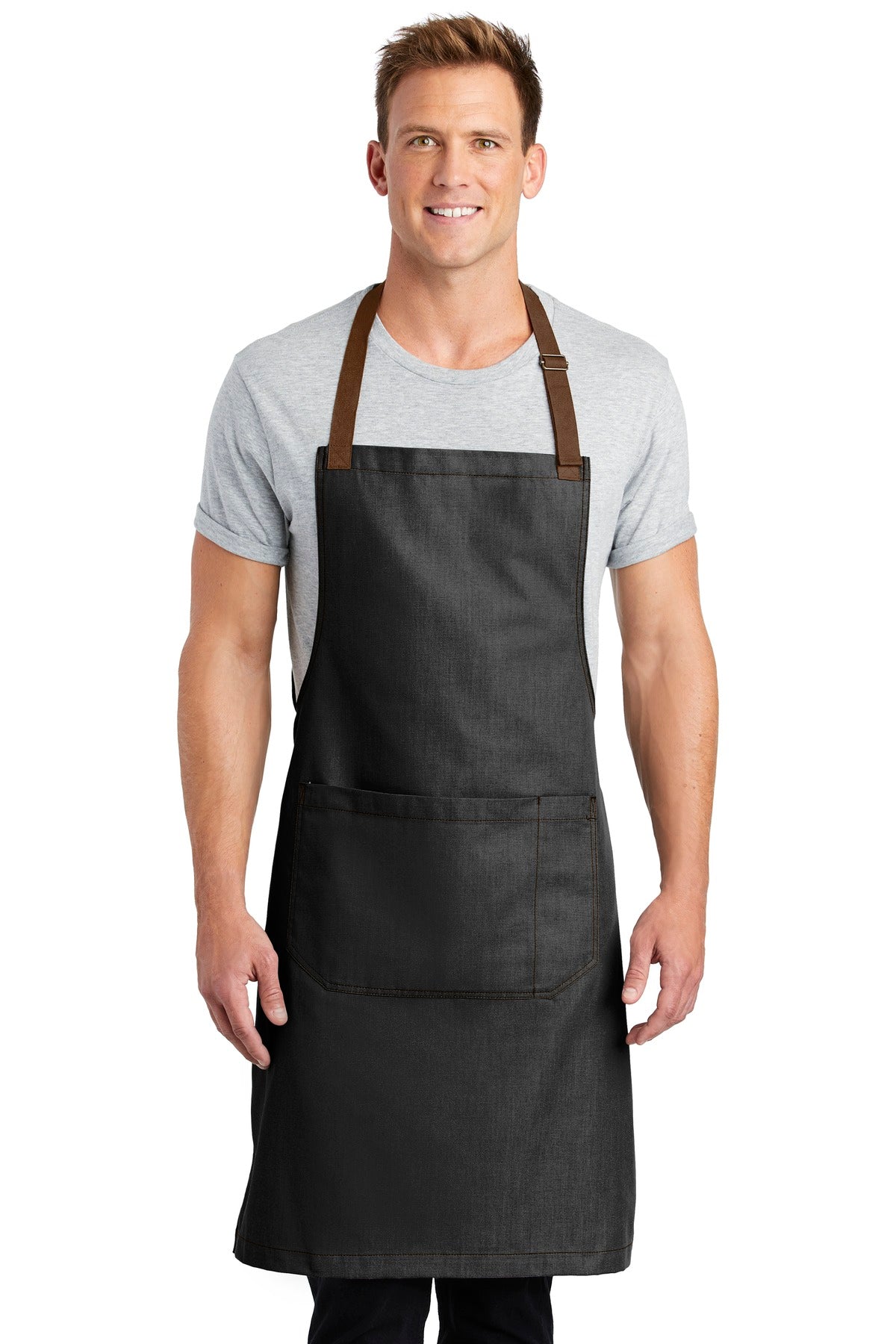 Custom Embroidery or DTF Print - Port Authority ® Market Full-Length Bib Apron. A800