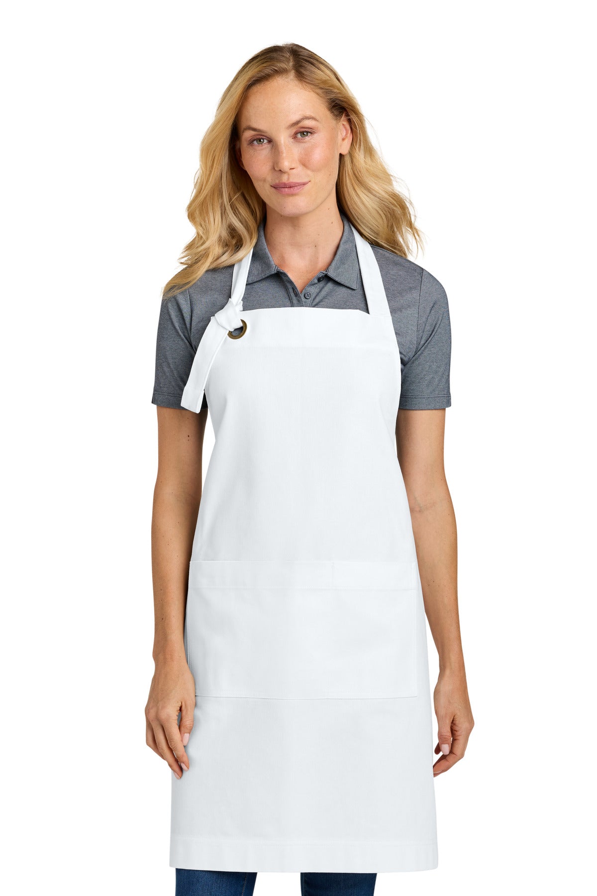Custom Embroidery or DTF Print - Port Authority ® Signature Heavy Twill Bib Apron A900