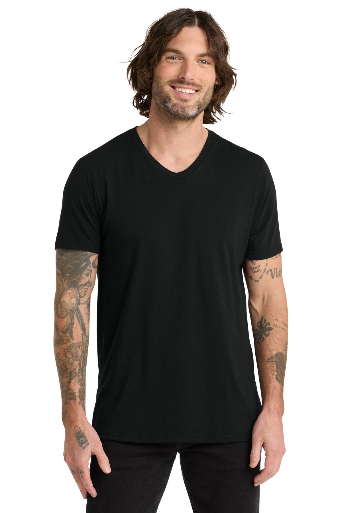 Custom Embroidery or DTF Print - Allmade ® Unisex Tri-Blend V-Neck Tee AL2014