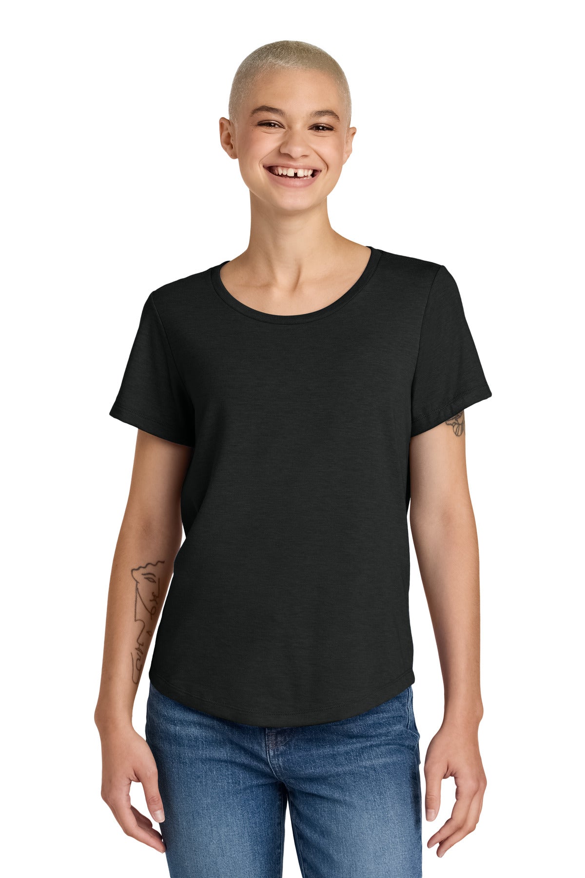 Custom Embroidery or DTF Print - Allmade ® Women's Relaxed Tri-Blend Scoop Neck Tee AL2015