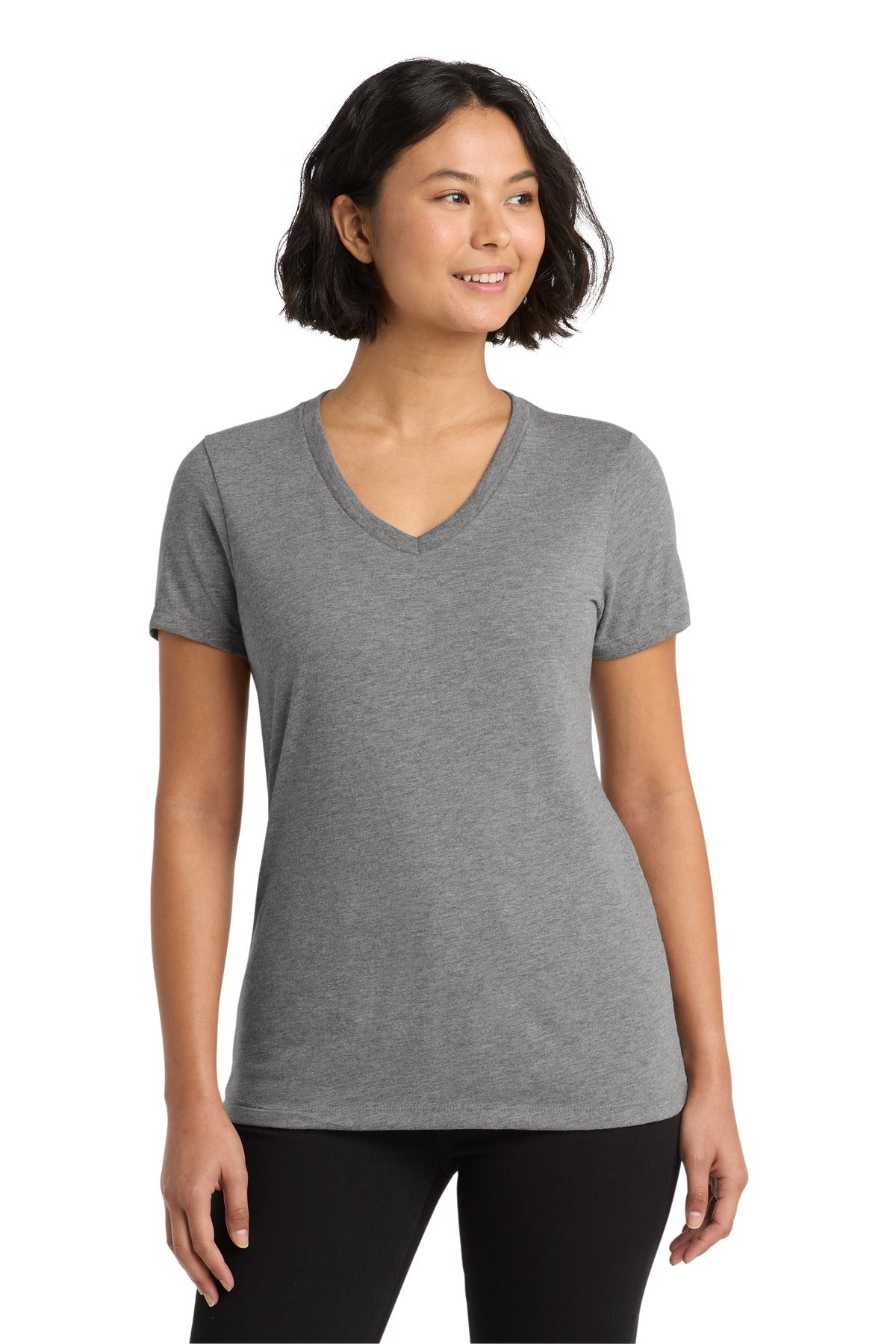 Custom Embroidery or DTF Print - Allmade ® Women's Tri-Blend V-Neck Tee AL2018