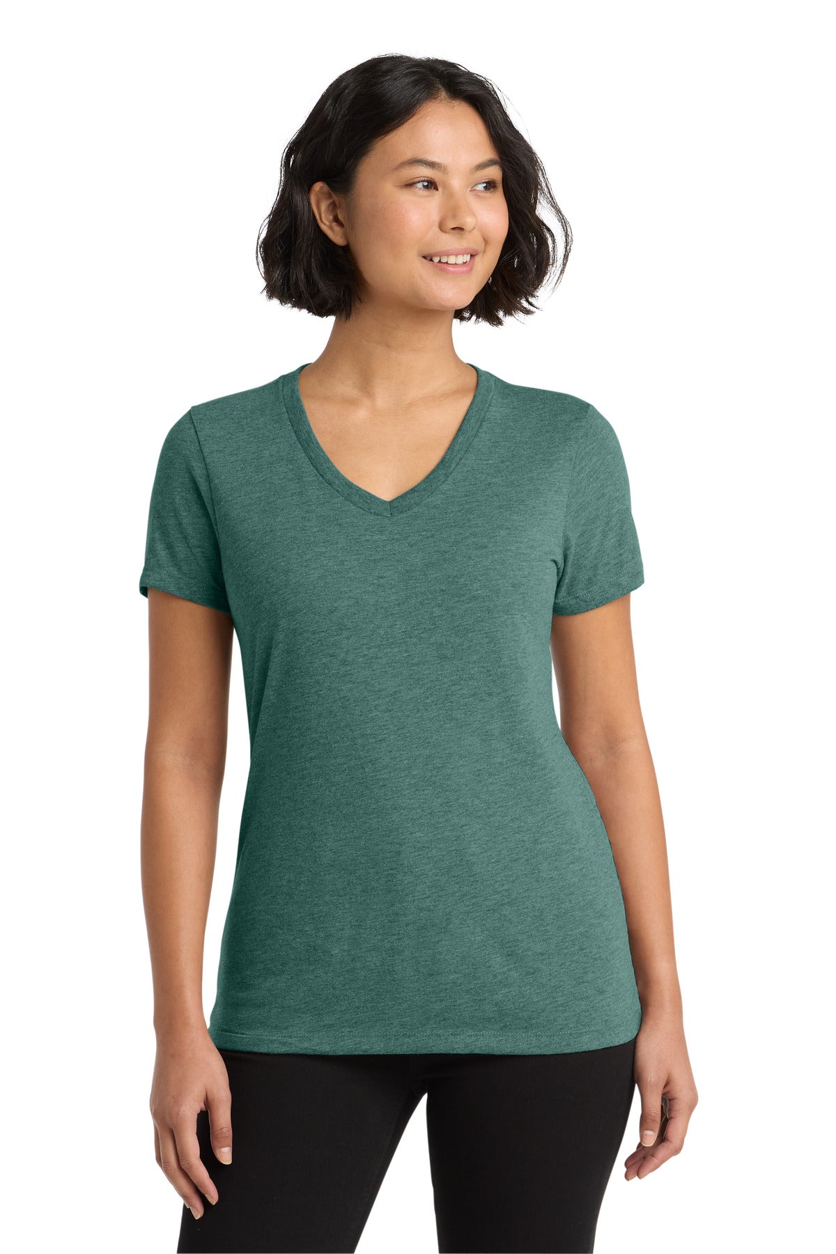Custom Embroidery or DTF Print - Allmade ® Women's Tri-Blend V-Neck Tee AL2018
