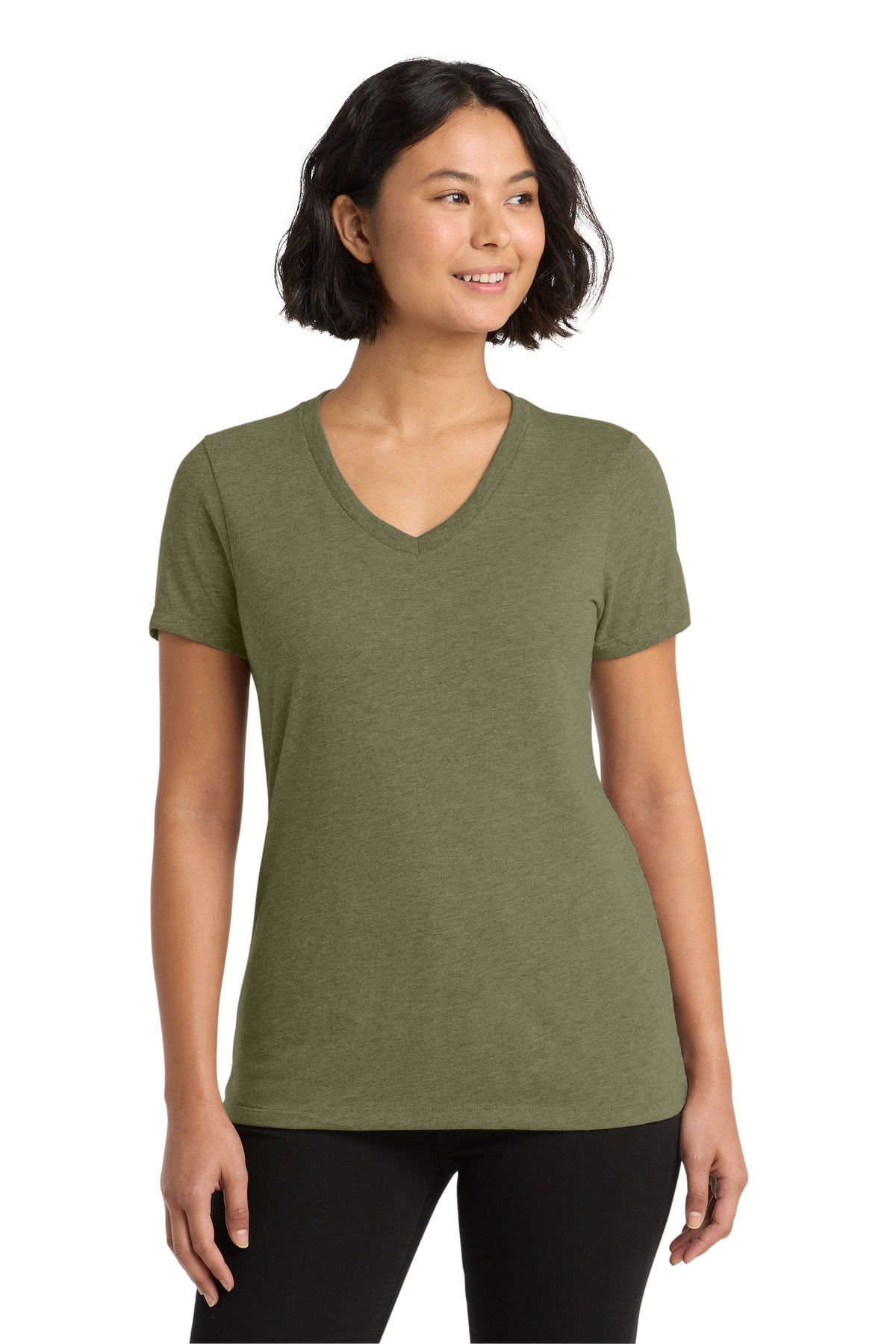 Custom Embroidery or DTF Print - Allmade ® Women's Tri-Blend V-Neck Tee AL2018