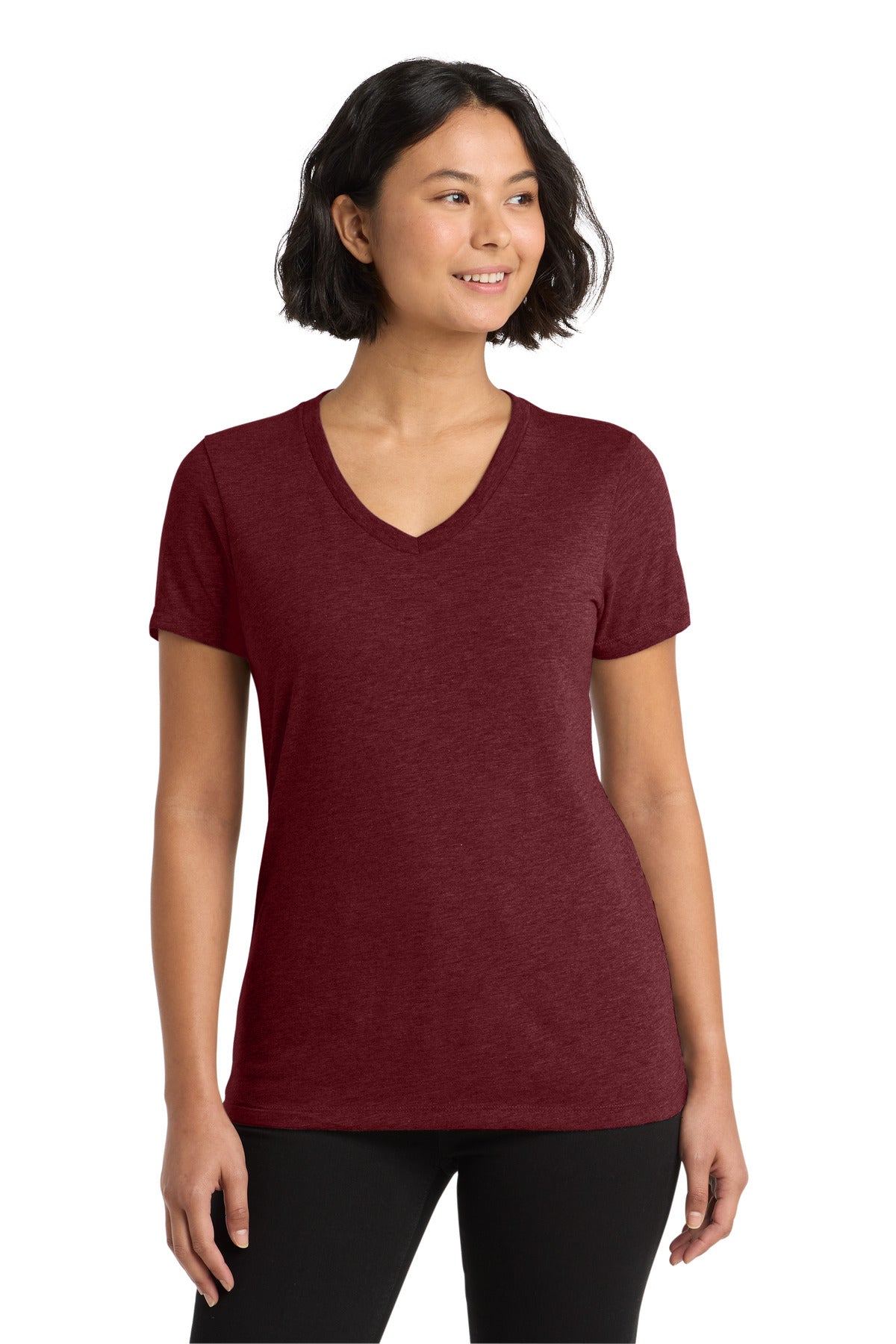 Custom Embroidery or DTF Print - Allmade ® Women's Tri-Blend V-Neck Tee AL2018