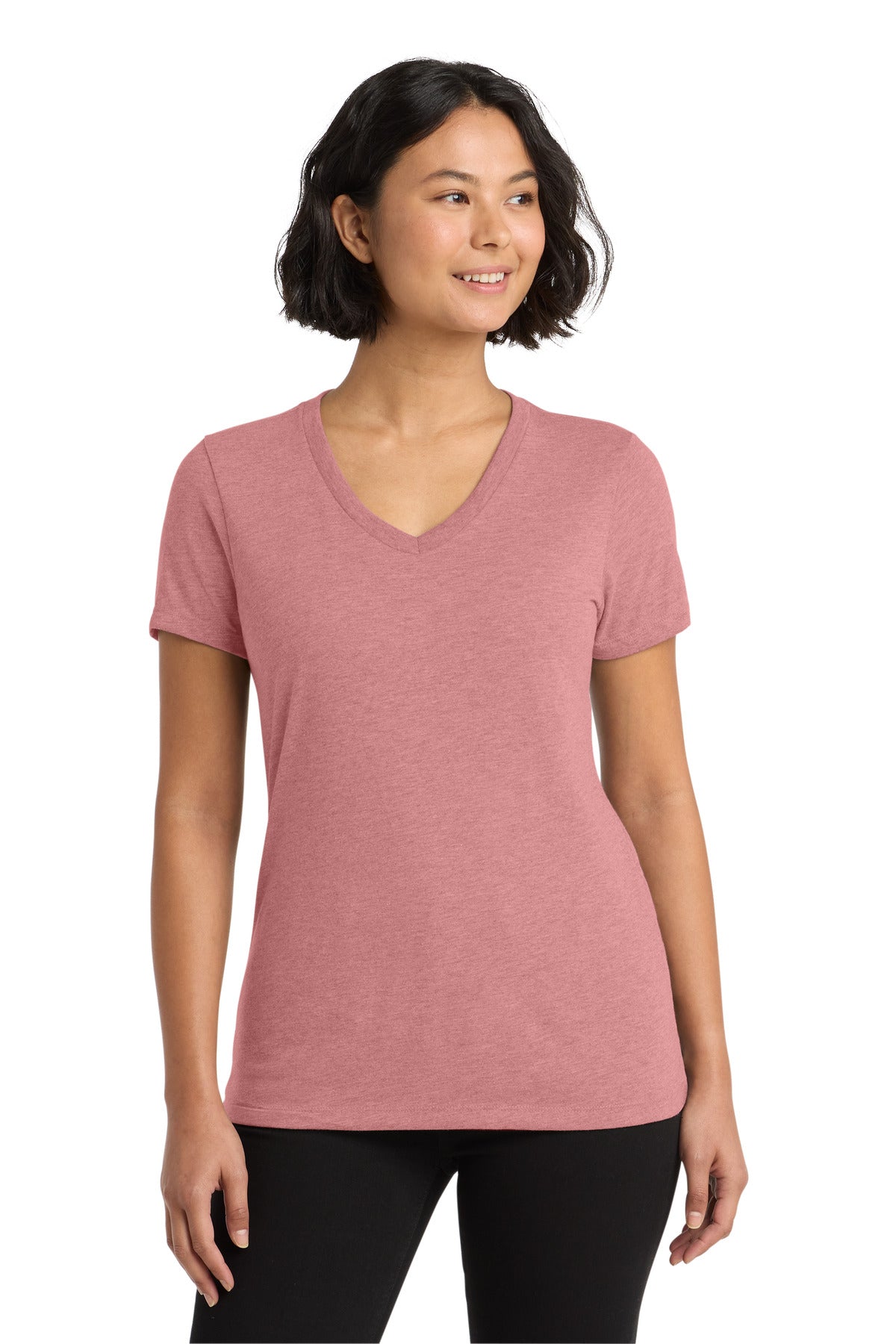 Custom Embroidery or DTF Print - Allmade ® Women's Tri-Blend V-Neck Tee AL2018