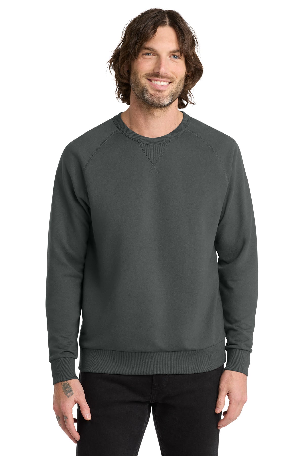 Custom Embroidery or DTF Print - Allmade ® Unisex Organic French Terry Crewneck Sweatshirt AL4004