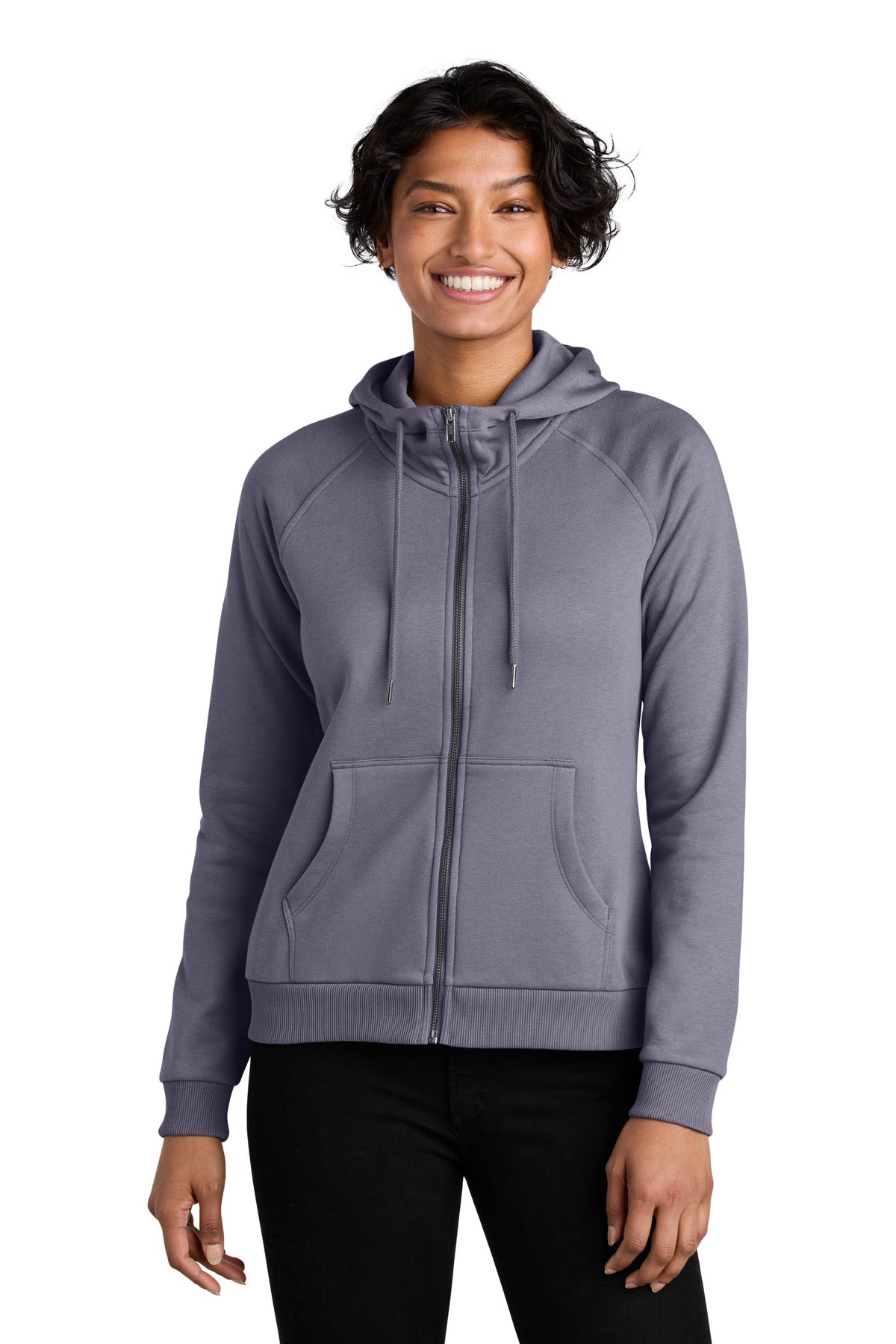 Custom Embroidery or DTF Print - Allmade ® Women's Organic CVC Fleece Full-Zip Hoodie AL5003