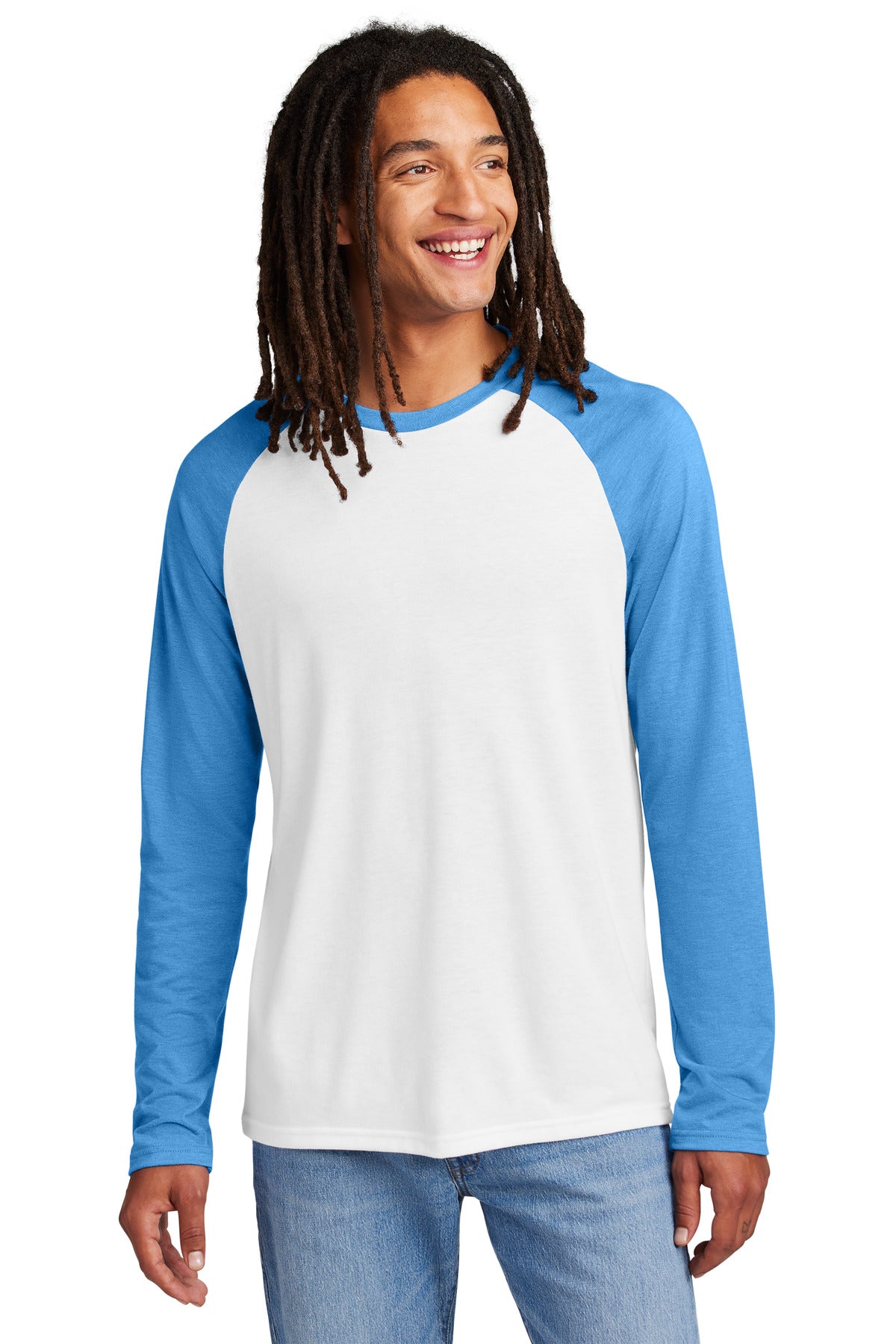 Custom Embroidery or DTF Print - Allmade ® Unisex Tri-Blend Long Sleeve Colorblock Raglan AL6009
