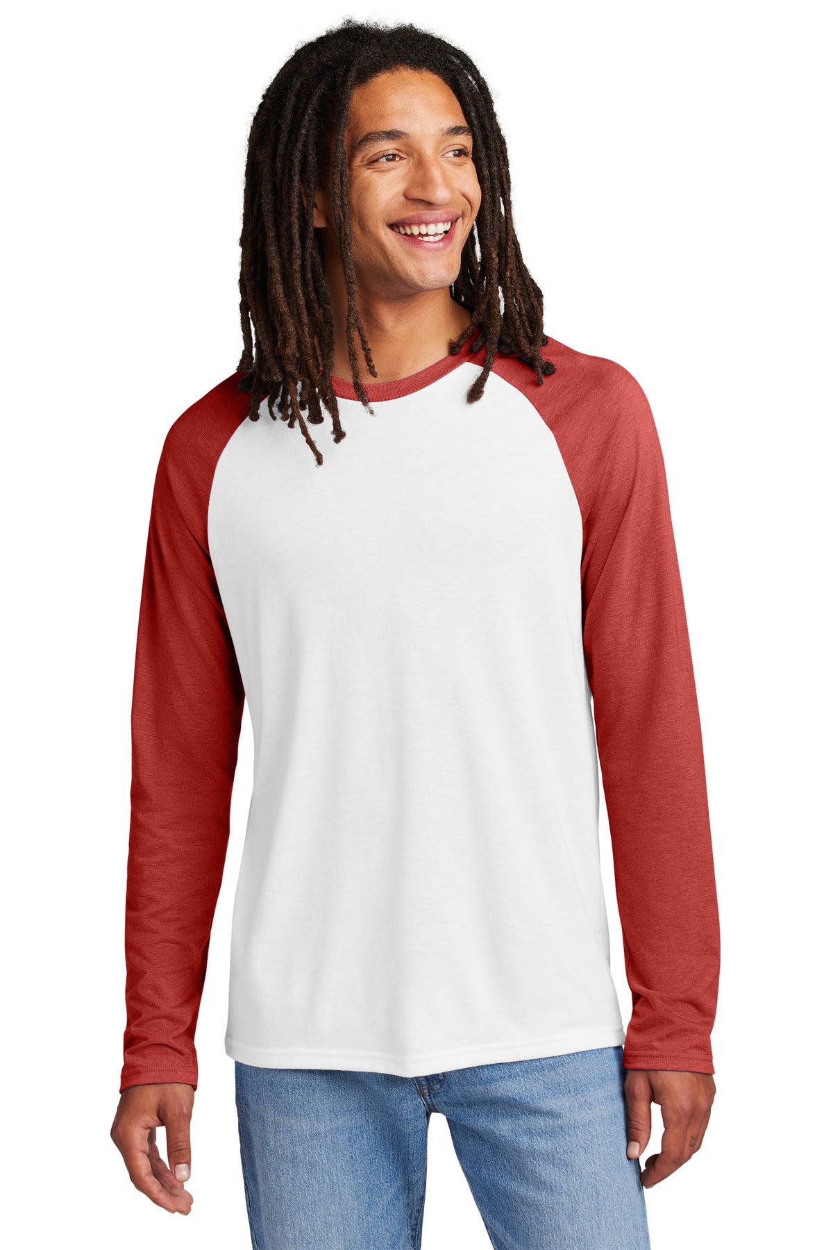 Custom Embroidery or DTF Print - Allmade ® Unisex Tri-Blend Long Sleeve Colorblock Raglan AL6009