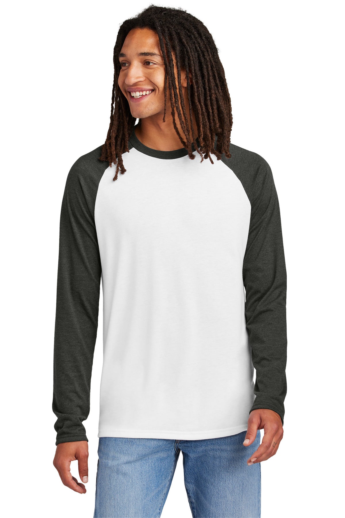 Custom Embroidery or DTF Print - Allmade ® Unisex Tri-Blend Long Sleeve Colorblock Raglan AL6009