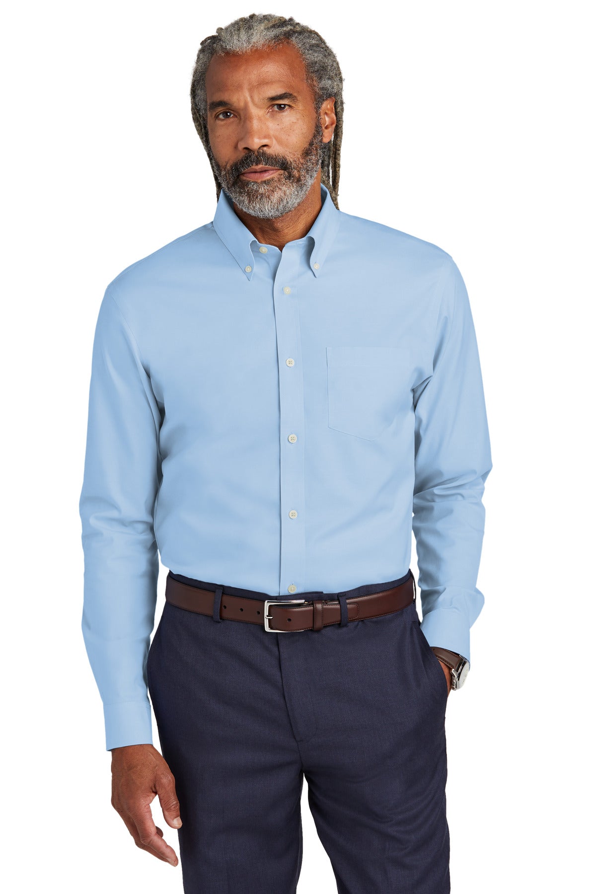 Custom Embroidered - Brooks Brothers© Wrinkle-Free Stretch Pinpoint Shirt BB18000