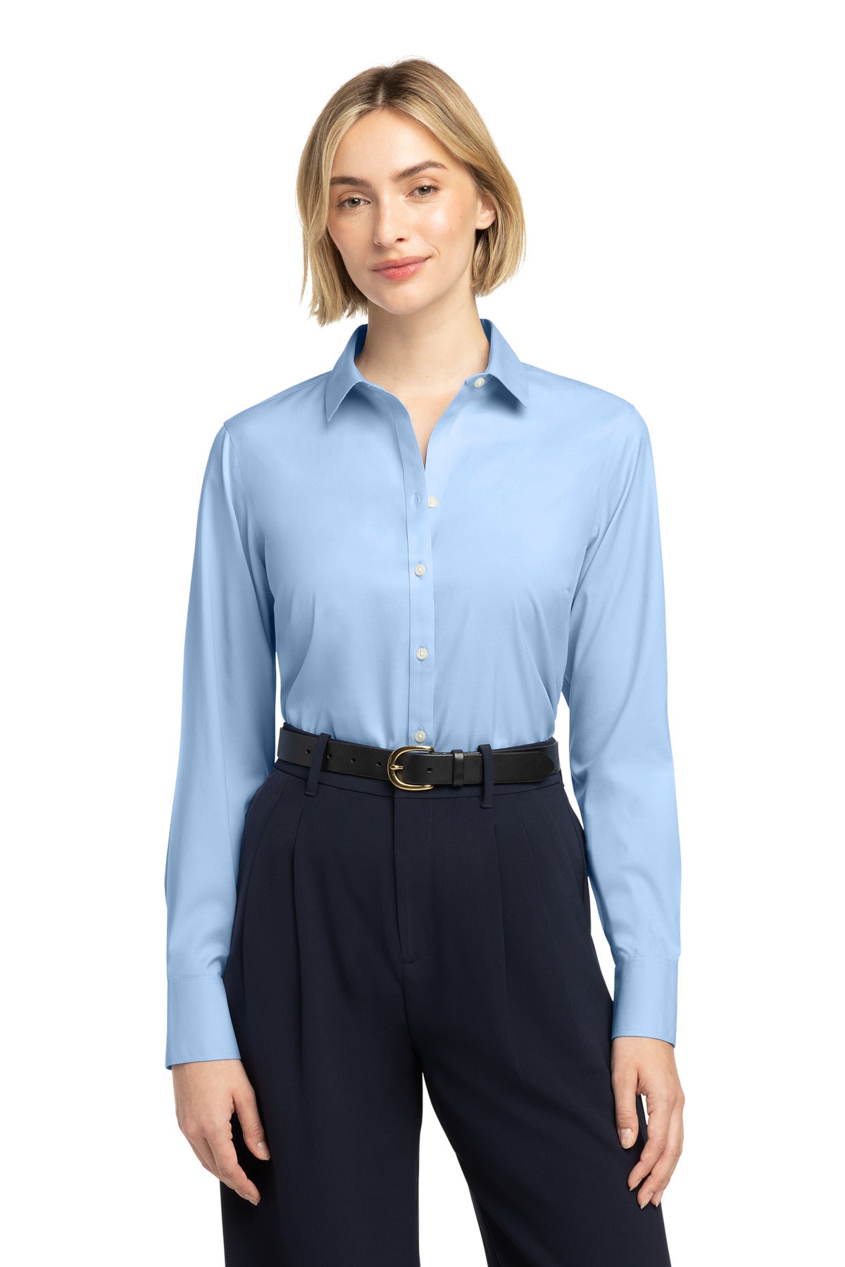 Custom Embroidery or DTF Print - Brooks Brothers ® Women's Wrinkle-Free Stretch Pinpoint Shirt BB18001