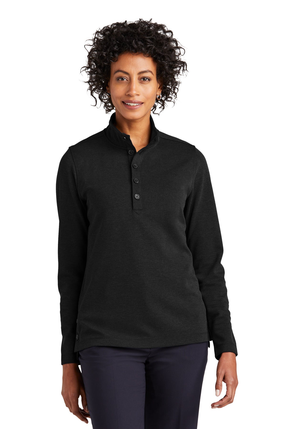 Custom Embroidered - Brooks Brothers© Women's Mid-Layer Stretch 1/2-Button BB18203