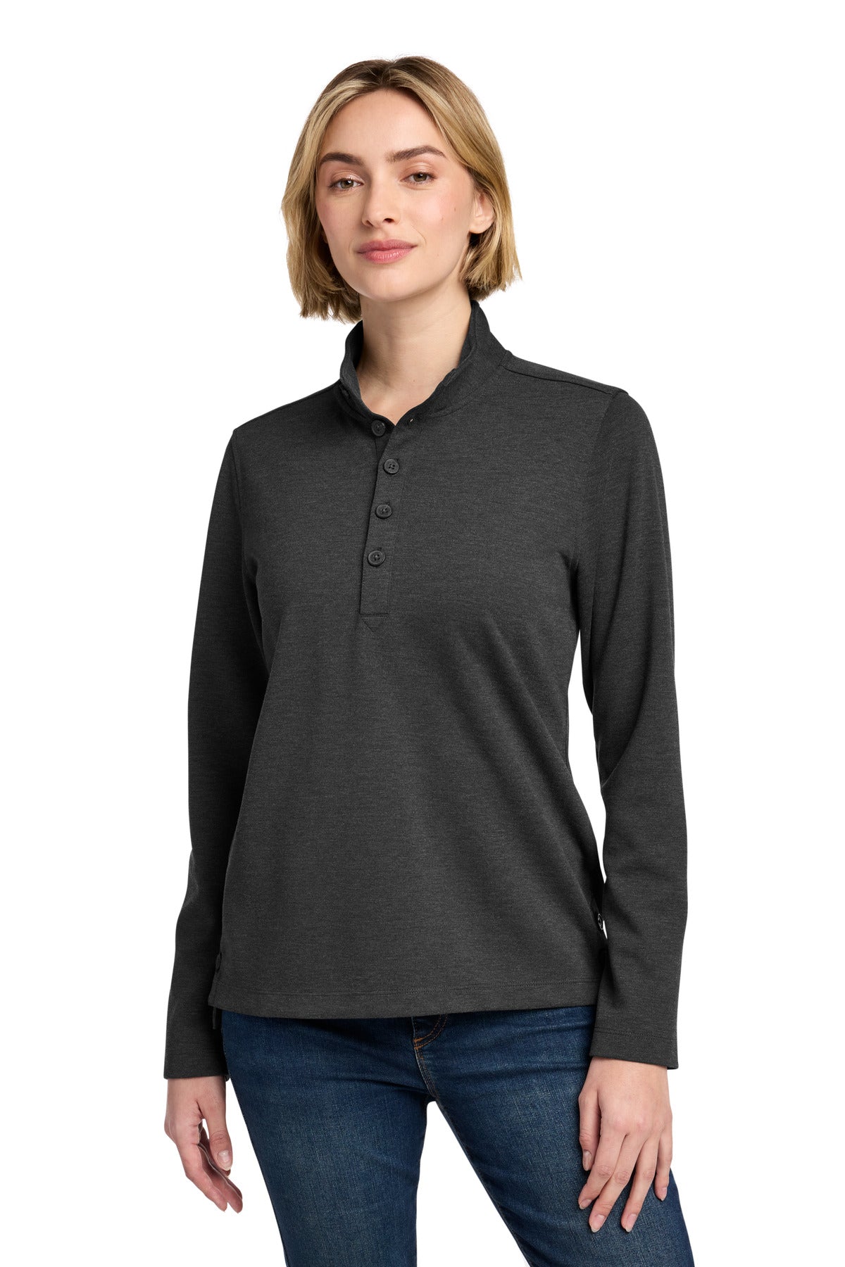 Custom Embroidery or DTF Print - Brooks Brothers ® Women's Mid-Layer Stretch 1/2-Button BB18203