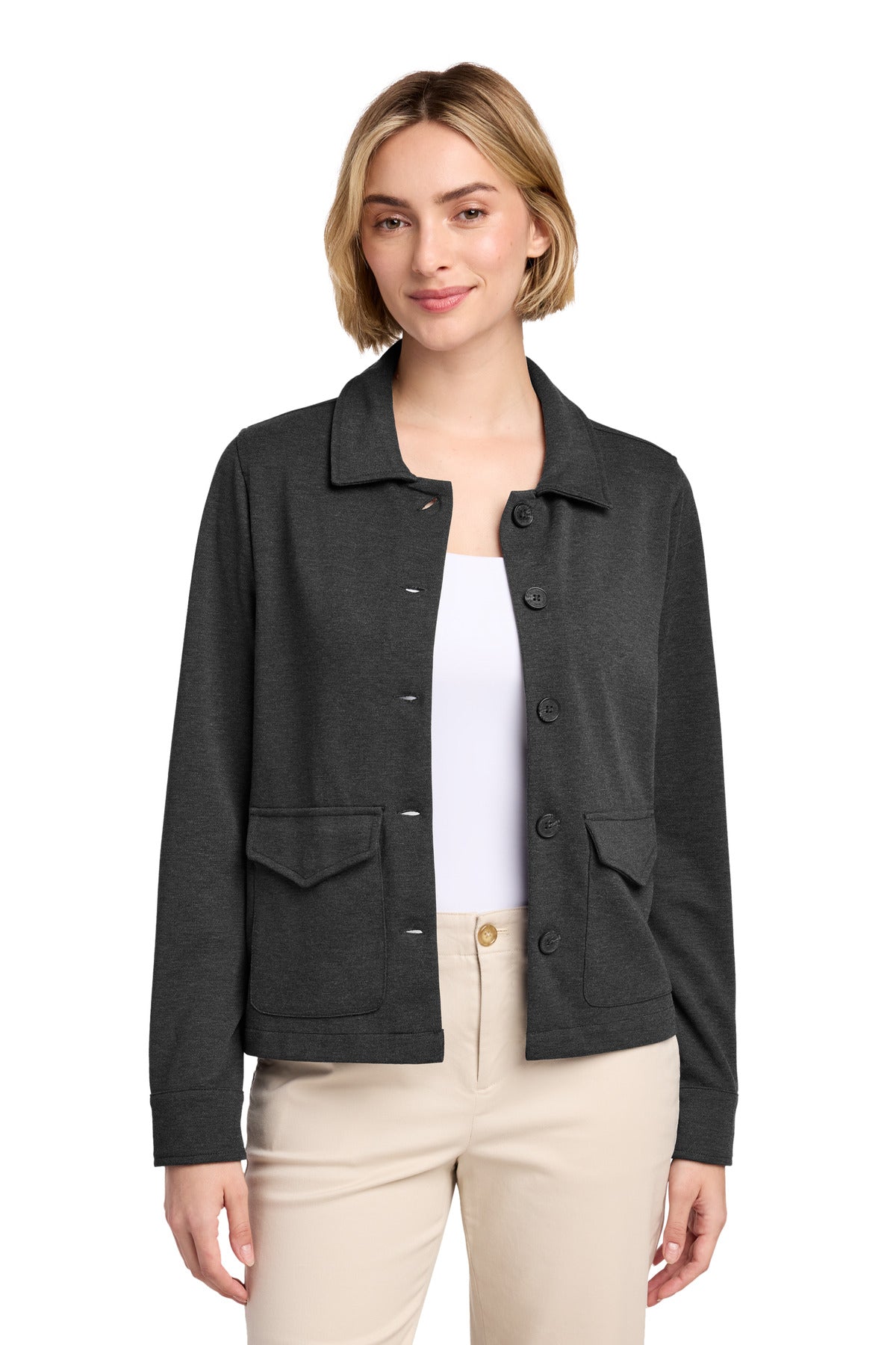 Custom Embroidery or DTF Print - Brooks Brothers ® Women's Mid-Layer Stretch Button Jacket BB18205