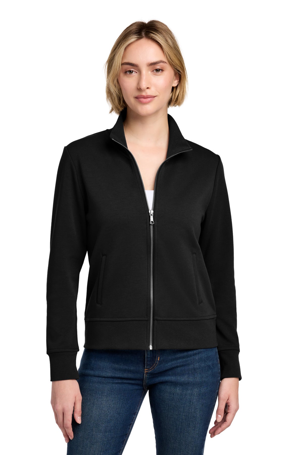 Custom Embroidery or DTF Print - Brooks Brothers ® Women's Double-Knit Full-Zip BB18211